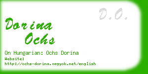 dorina ochs business card